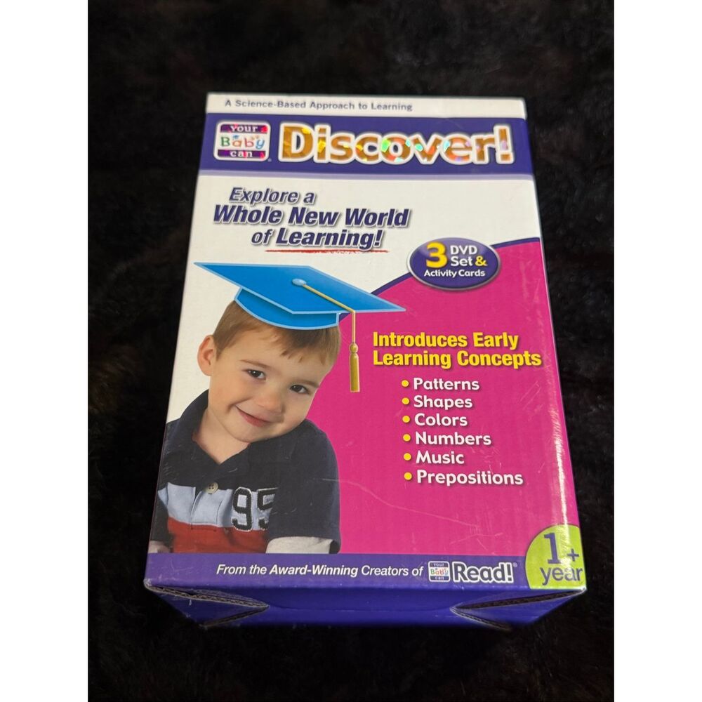 New Sealed Your Baby Can Discover! 3 DVD Set Activity‎ Card Early Learning